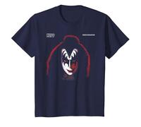 Kiss - 1978 Gene Simmons T-Shirt, Enfant, Bleu Marine, 4 Ans