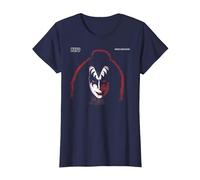 Kiss - 1978 Gene Simmons T-Shirt, Femme, Bleu Marine, M