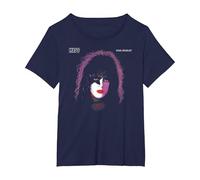 Kiss - 1978 Paul Stanley T-Shirt, Femme Grandes Tailles, Bleu Marine, 1X
