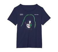 Kiss - 1978 Peter Criss T-Shirt, Femme Grandes Tailles, Bleu Marine, 4X