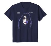 Kiss - Ace Frehley 1978 T-Shirt, Enfant, Bleu Marine, 3 Ans