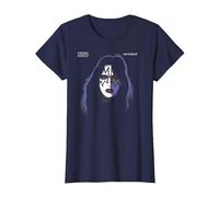 Kiss - Ace Frehley 1978 T-Shirt, Femme, Bleu Marine, S