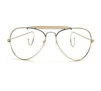 Kiss AIR FORCE Lunettes de Vue Homme Femme - Style Aviateur avec Monture Métal Légère & Résistante - Verres Transparents, Photochromiques ou Anti-Lumière Bleue pour PC, TV, Travail & Gaming