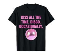 Kiss All The Time Disco Occasionally Pink Retro Groove T-Shirt