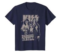 Kiss - Allez et Aime-Moi T-Shirt, Enfant, Bleu Marine, 3 Ans