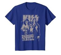 Kiss - Allez et Aime-Moi T-Shirt, Enfant, Bleu Royal, 3 Ans