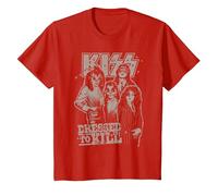 Kiss - Allez et Aime-Moi T-Shirt, Enfant, Rouge, 6 Ans