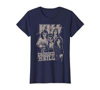 Kiss - Allez et Aime-Moi T-Shirt, Femme, Bleu Marine, 3XL