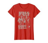 Kiss - Allez et Aime-Moi T-Shirt, Femme, Rouge, XL