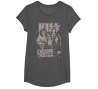 Kiss - Allez et Aime-Moi T-Shirt, Fille, Asphalte, L