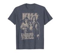 Kiss - Allez et Aime-Moi T-Shirt, Homme, Bleu Chiné, 3XL