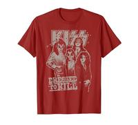 Kiss - Allez et Aime-Moi T-Shirt, Homme, Canneberge, L