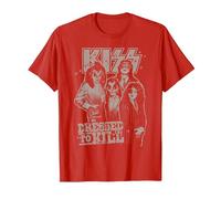 Kiss - Allez et Aime-Moi T-Shirt, Homme, Rouge, M