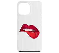 Kiss and Make Up Lip Bite Girl Valentine Kisses Rouge à lèvres Coque pour iPhone 13 Pro Max