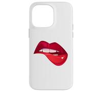 Kiss and Make Up Lip Bite Girl Valentine Kisses Rouge à lèvres Coque pour iPhone 14 Pro Max
