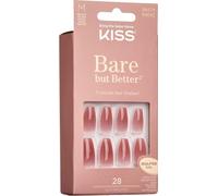 KISS Bare But Better TruNude Fake Nails Teintes d'ongles Nude Manucure Set 28 ongles résistants au dédoublement et au maculage pour le collage
