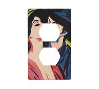 Kiss Belle femme abstraite couvercle interrupteur couvercle décoratif 1 gang plaque murale pour cuisine salle de bain taille 7 x 11,4 cm
