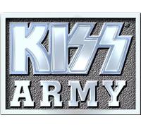 Kiss - Bloc - Badge "Army" - Métal RO7658 (Taille unique) (Gris/argent)