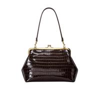 Kiss Button Shoulder Bag, Kiss Lock Bag PU Leather Tote