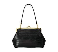 Kiss Button Shoulder Bag, Kiss Lock Bag PU Leather Tote