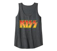 Kiss - Classique Débardeur, Femme, Chiné Foncé, XL