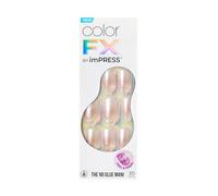 KISS colorFX by imPRESS Press On Nails - Connection, No Glue Needed, Rose-White, Short Squoval