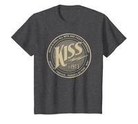 Kiss - Connu dans Le Monde Entier T-Shirt, Enfant, Chiné Foncé, 10 Ans
