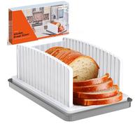 Kiss Core Coupe Pain pour Pain Maison, Coupe Pain de Cuisine Réglable, Coupe Pain Pliable et Compact avec Plateau Ramasse Miettes, Guide de Coupe pour Pain de Grande Taille avec Tranches Uniformes