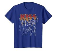 Kiss - Dessin animé Destroyer T-Shirt, Enfant, Bleu Royal, 12 Ans