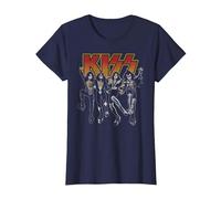 Kiss - Dessin animé Destroyer T-Shirt, Femme, Bleu Marine, XL