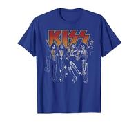 Kiss - Dessin animé Destroyer T-Shirt, Homme, Bleu Royal, M