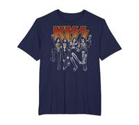 Kiss - Dessin animé Destroyer T-Shirt, Homme Grandes Tailles, Bleu Marine, 2X Tall
