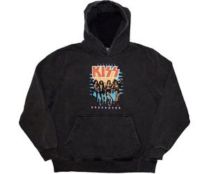 Kiss Destroyer 3D Logo Charcoal Grey XL Hoodie