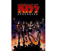 Kiss Destroyer Affiche en vinyle pour album de collection Kiss Band Marchandise Kiss Collectibles Kiss Memorabilia Heavy Metal Music Merch années 1970 Retro Vintage Maquillage Cool Décoration murale Poster 50,8 x 76,2 cm
