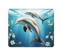 Kiss Dolphin Tale Tapis De Souris Petit Mouse Pad Bords Cousus Mousepad pour Voyage Maison Bureau 25X30Cm