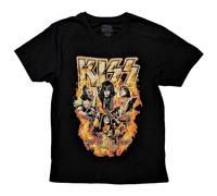 Kiss End of The Road Tour Orange Logo T Shirt Size XL