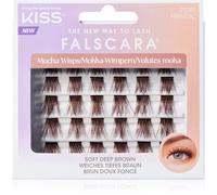 KISS Falscara Multi Wisps faux-cils en touffe à coller Mocha 24 pcs
