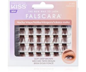 KISS Falscara Multi Wisps faux-cils en touffe à coller Mocha 24 pcs