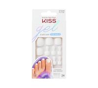 KISS Fantasy Collection Ready-To-Wear Kit de pédicure « This is Classic » avec mini lime à ongles, gel rose et 28 pointes blanches anti-salissures
