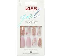 KISS Gel Fantasy 28 Set Long Ready to Wear Nails Dreams - Glue-On Nails
