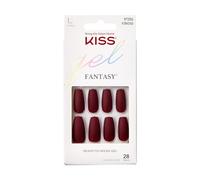 KISS Gel Fantasy Collection Kit Manucure à Coller Folklore, Faux Ongles Carrés de Longueur Moyenne Comprend 28 Faux Ongles, Colle à Ongles, Lime à Ongles et Stick Manucure