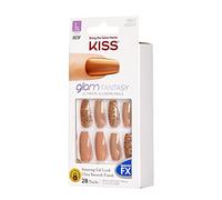 KISS Glam Fantasy Collection Don't Lose My Number Lot de 28 faux ongles, colle à ongles, lime à ongles et bâton de manucure