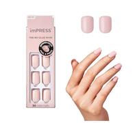 KISS imPRESS Color Gel Kit d'ongles en gel, Pick Me Pink, avec technologie PureFit, manucure de couleur sans polissage, comprend un tampon de préparation, une mini lime, un bâton à cuticules et 30