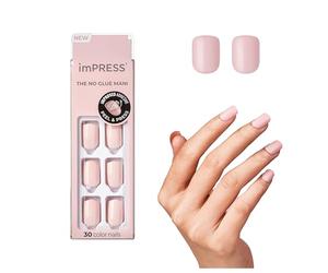 KISS imPRESS Color Gel Kit d'ongles en gel, Pick Me Pink, avec technologie PureFit, manucure de couleur sans polissage, comprend un tampon de préparation, une mini lime, un bâton à cuticules et 30