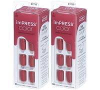 KISS Impress Color Kit Faux-Ongles Gel - Rose Court Autre 2x1 pc(s)