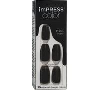 KISS imPRESS color Press-On Manucure M (512 All Black) 30 ks