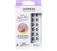KISS imPRESS Just Press & GO ! faux-cils individuels sans nœud Edgy Whispy C 12 pcs