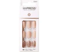 KISS imPRESS Manucure à pression Evanesis Short Square avec la technologie PureFit - 30 faux ongles