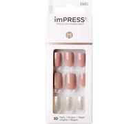 KISS imPRESS Manucure à pression One More Chance Short Length Square avec la technologie PureFit - 30 faux ongles