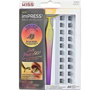 KISS imPRESS Press-On Falsies Kit Eyelash Clusters Natural Black